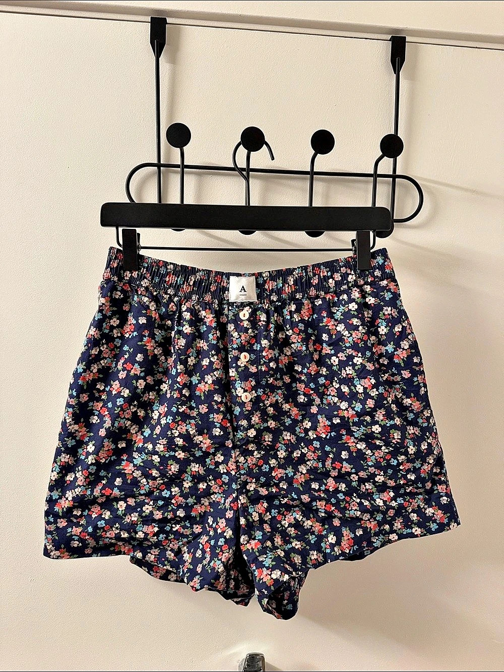 Anthropologie Floral Boxer Shorts in Blue Size XS